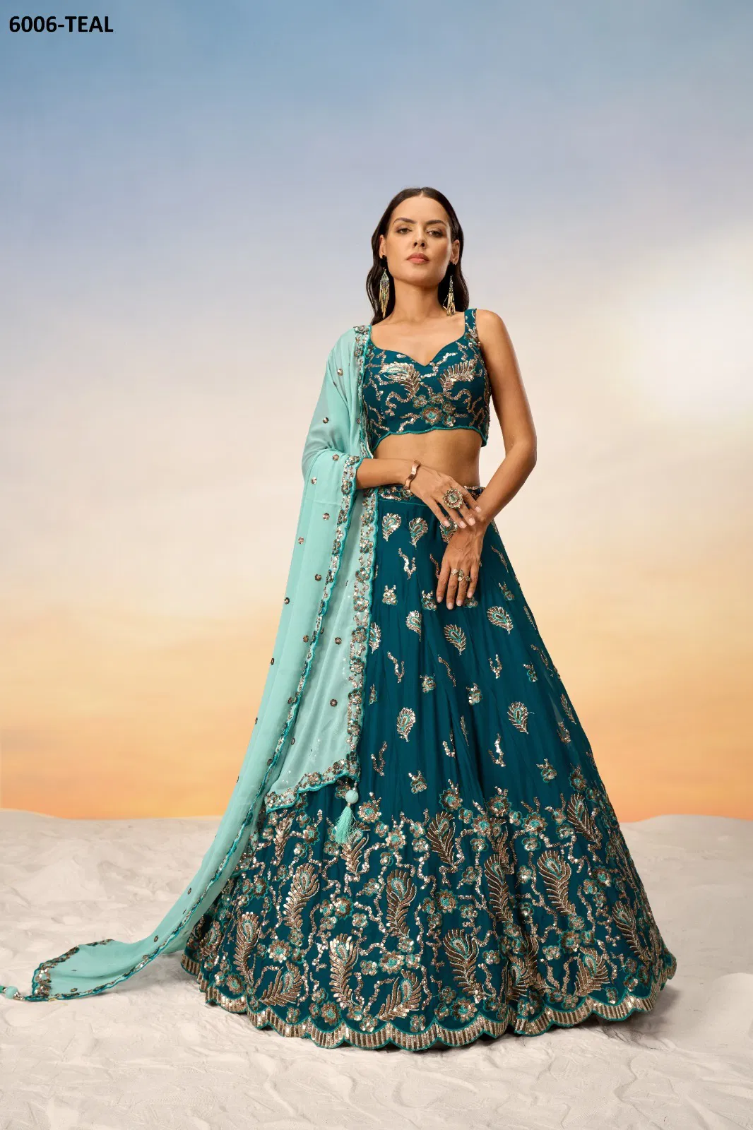 Pf 6006 Poly Georgette Designer Lahenga Choli Bulk Orders In India